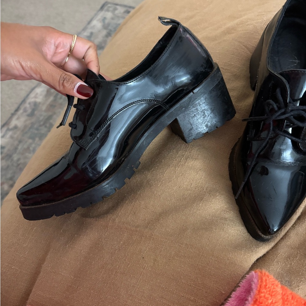 Sixtyseven Black Patent Leather Loafers